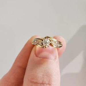 14k Genuine Diamond Wedding Ring set